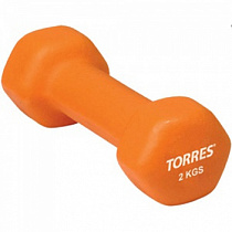 Гантель Torres неопрен 2кг оранжевый (PL50012/PL55012)